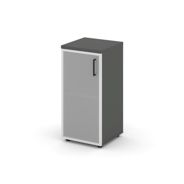 Шкаф низкий узкий SN.STU-303(L) (400х400х833) (Антрацит/Сатин)