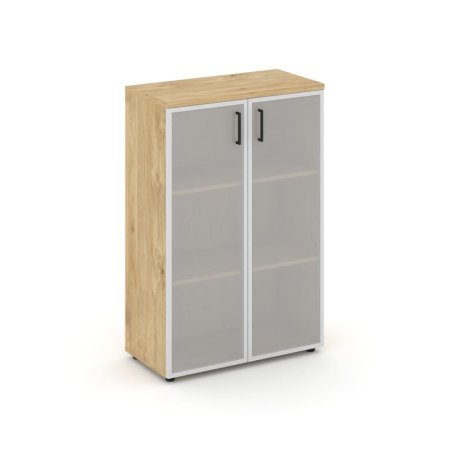 Шкаф средний широкий SN.STS.E-206 (796х400х1203) (Тиквуд Светлый/Сатин)