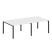 Переговорный стол 2 столешницы Metal System Style БП.ПРГ-2.2 2400x1235x750 (Дуб Наварра/Серый металл)