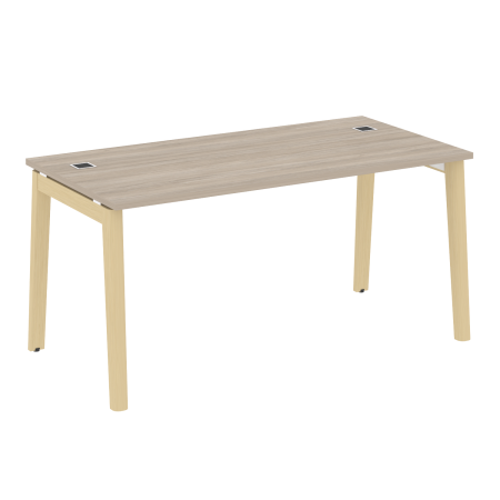 Стол руководителя на деревянных опорах Onix Wood Direct OW.SRR-4.8 1580x800x750 (Дуб Аттик/Дуб Светлый)