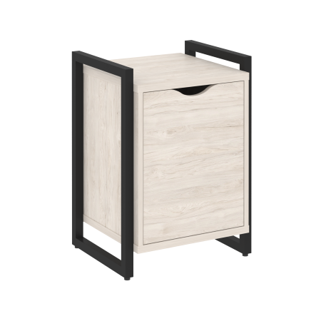 Тумба на регулируемых опорах с распашным фасадом VR.L-T2.O 500x460x719 (Денвер Светлый/Черный металл)