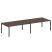 Переговорный стол 2 столешницы Metal System Style БП.ПРГ-2.5 3600x1235x750 (Дуб Наварра/Серый металл)
