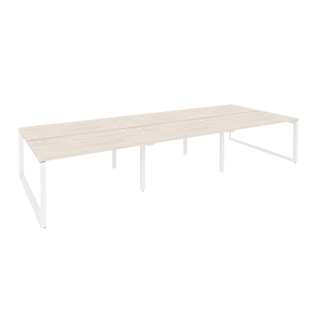 Рабочая станция на О-образном м/к Onix O.MO-D.RS-6.3.8 4140x1635x750 (Денвер Светлый/Белый Металл)