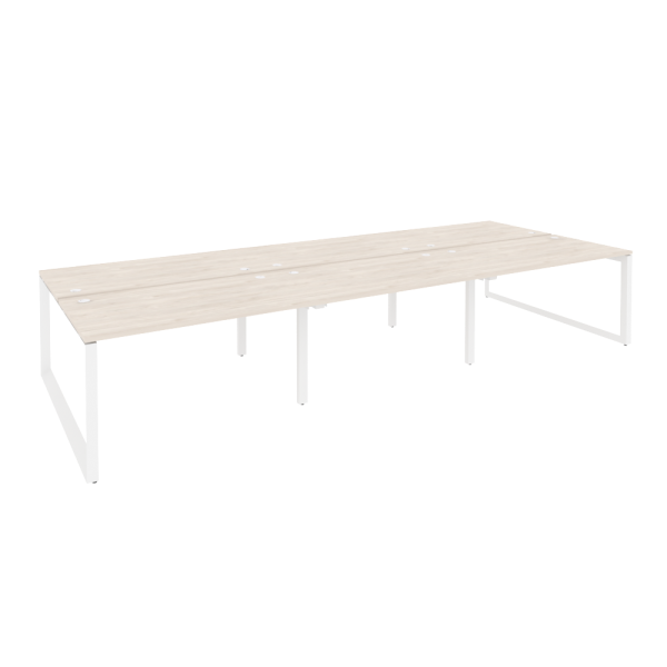 Рабочая станция на О-образном м/к Onix O.MO-D.RS-6.3.8 4140x1635x750 (Денвер Светлый/Белый Металл)