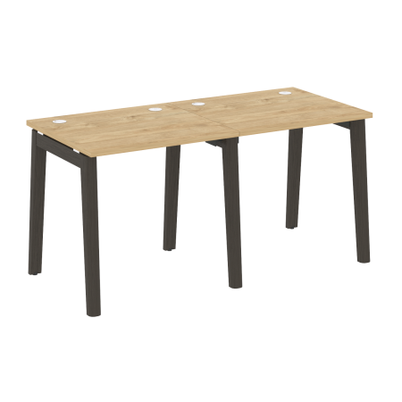 Рабочая станция на деревянных опорах Onix Wood OW.RS-2.0.7 1560x720x750 (Тиквуд Светлый/Дуб Темный)