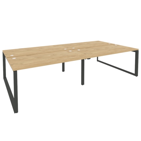 Рабочая станция на О-образном м/к Onix O.MO-D.RS-4.4.8 3160x1635x750 (Тиквуд Светлый/Черный металл)