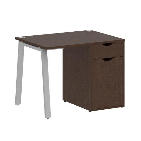 Стол письменный VR.SP-3-98.1.A 980x720x750 (Венге Цаво/Серый Металл)