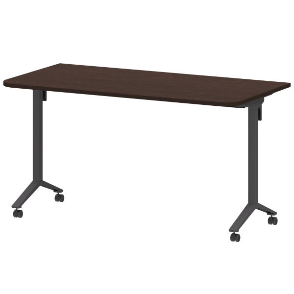 Стол мобильный складной радиусный Моби МБ22-140.70Р 1400x700x750 (Дуб венге/Антрацит)