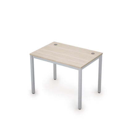 6М.007 Стол рабочий (1000x700x750) (Шамони светлый/Алюминий матовый)