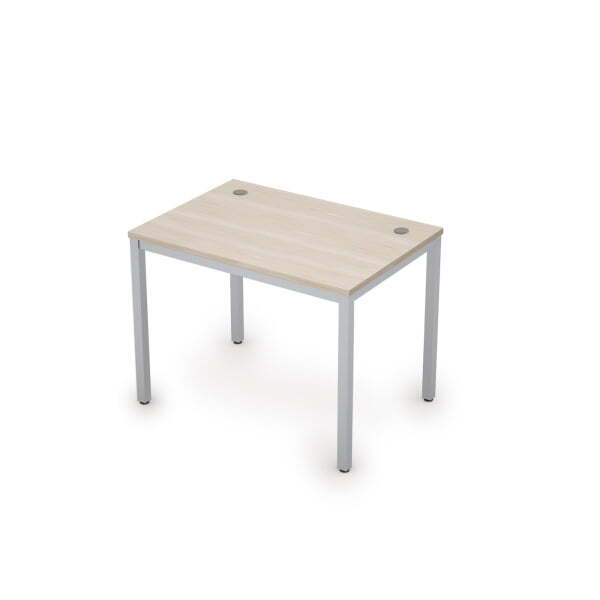 6М.007 Стол рабочий (1000x700x750) (Шамони светлый/Алюминий матовый)