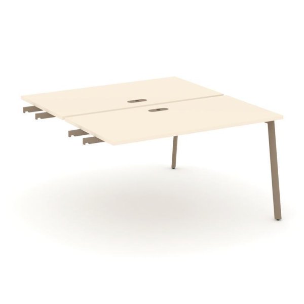 Двойной стол приставка к опорным тумбам ES.D.SPR-3-LP (1380х1500х750) (Сатин/Металл Латте)