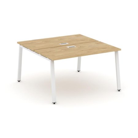 Рабочая станция 2-х сторонняя SN-6A.DRS-003 (1380х1232х750) (Тиквуд Светлый/Металл Белый)