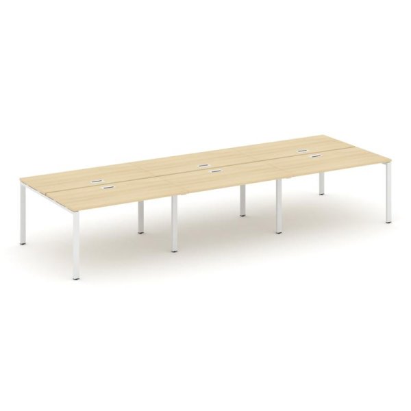 Рабочая станция 2-х сторонняя SN-6P.DRS-072 (3540х1432х750) (Акация Лорка/Металл Белый)