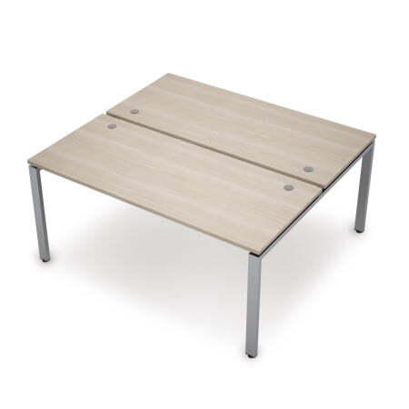 6МБ.6288 Бенч-система на 2 рабочих места (1200x1635x750) (Шамони светлый/Алюминий матовый)