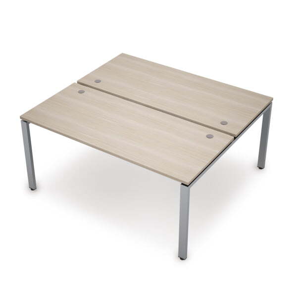 6МБ.6277 Бенч-система на 2 рабочих места (1000x1435x750) (Шамони светлый/Алюминий матовый)