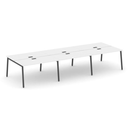 Рабочая станция 2-х сторонняя SN-4A.DRS-061 (2940х1232х750) (Белый/Металл Антрацит)