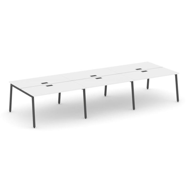 Рабочая станция 2-х сторонняя SN-4A.DRS-071 (2940х1432х750) (Белый/Металл Антрацит)