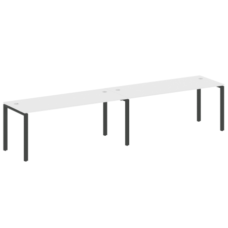 Рабочая станция на 2 раб.места Metal System Style БП.СМ-2.5 3600x720x750 (Белый/Антрацит металл)