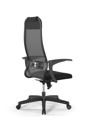 Кресло для руководителя Метта Sit 10 B1-111U - X2+UMF(X1) /Ub00/Wh00/U0mL-b(M09.B02.G15.W01) (Темно-серый | Черный)