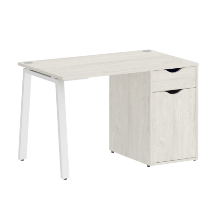 Стол письменный VR.SP-3-118.1.A 1180x720x750 (Дуб Наварра/Белый Металл)