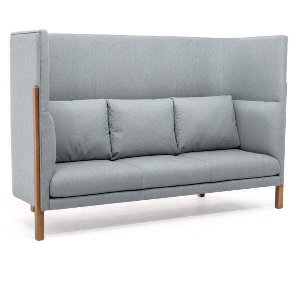 TORDINO Диван 3-местный высокий (СЕРО-ГОЛУБ/ОРЕХ)