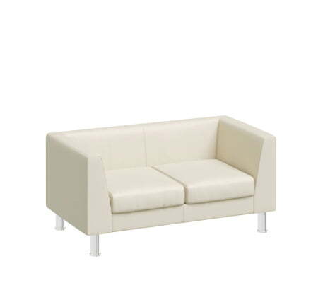 EVA Диван 2-местный (БЕЖЕВЫЙ/КОЖА)