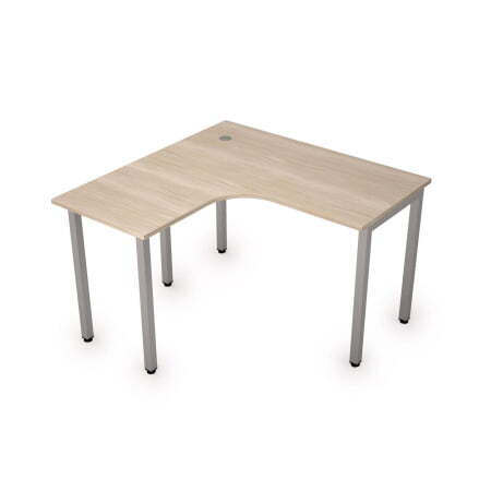 Стол письменный для персонала на металлокаркасе левый одиночная опора заказывается отдельно Стиль 2М (ДубСерый)