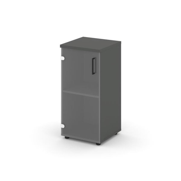 Шкаф низкий узкий SN.STU.E-302(L) (400х400х833) (Антрацит/Прозрачный)