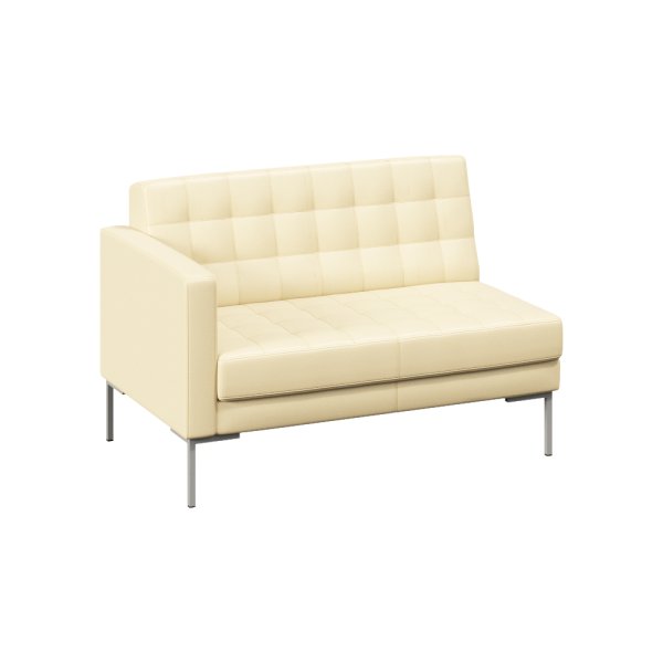 Секция с подлокотником двухместная FR-SP-02 (R) (Oregon 11/Металл Серый)