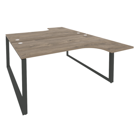Рабочая станция на О-образном м/к Onix O.MO-D.SA-4 1580x2395x750 (Тиквуд Темный/Черный металл)
