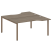 Рабочая станция криволинейная Metal System Style БП.РАС-СА-2.1 1600x1835x750 (Дуб Наварра/Серый металл)