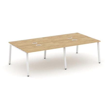 Рабочая станция 2-х сторонняя SN-6A.DRS-051 (1960х1632х750) (Тиквуд Светлый/Металл Белый)