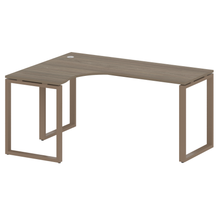 Стол криволинейный левый Metal System Style БО.СА-4 Л 1600x1200x750 (Вяз/Мокко металл)