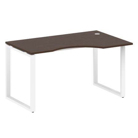 Стол криволинейный правый Metal System Style БО.СА-2 Пр 1400x900x750 (Венге Цаво/Белый металл)
