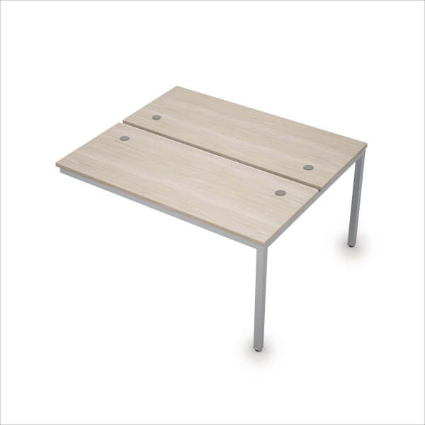 6МБК.269 Сдвоенные бенч-системы, конечный модуль (1400x1235x750) (Шамони светлый/Алюминий матовый)