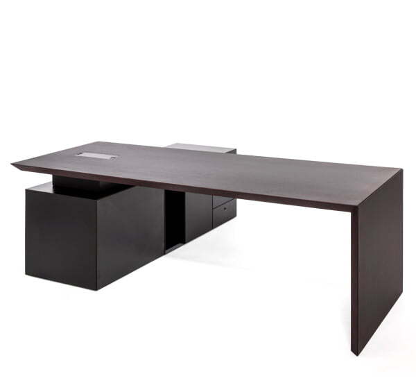 MULTIPLICEO Стол для руководителя на опорной тумбе (Дуб темный)