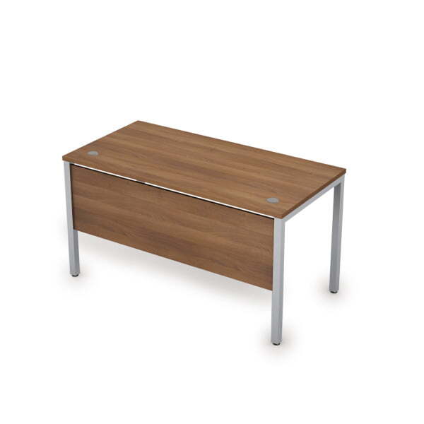 6МД.009 Стол рабочий (1400x700x750) (Шамони темный/Алюминий матовый)