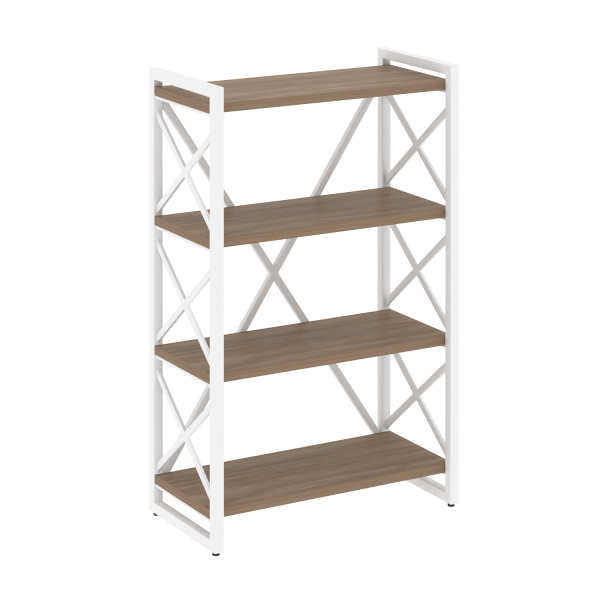 Стеллаж на регулируемых опорах-4 полки VR.L-MST.O-4.8 800x400x1280 (Дуб Аризона/Белый металл)
