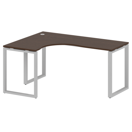 Стол криволинейный левый Metal System Style БО.СА-4 Л 1600x1200x750 (Венге Цаво/Серый металл)
