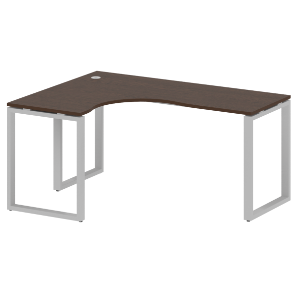 Стол криволинейный левый Metal System Style БО.СА-4 Л 1600x1200x750 (Венге Цаво/Серый металл)