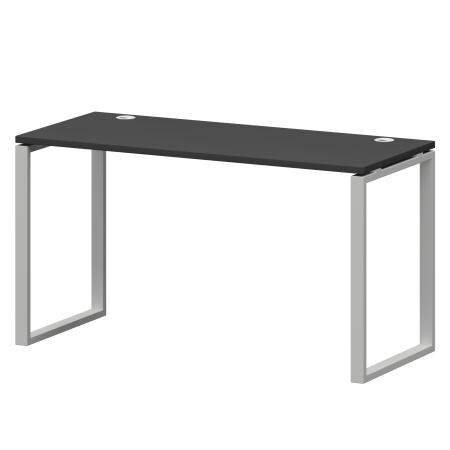 Стол на металлокаркасе Смарт СМС25-О-14К.60.Пр25 1400x600x750 (Графит/Белый)