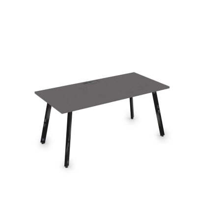 10СР.079 Стол рабочий, прямолинейный (1400x700x750) (Graphit mattЧерный глянец)