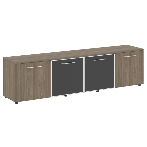 Тумба модульная черные двери LT.TS 4.5 2200x450x580 (Вяз Благородный)