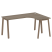 Стол криволинейный правый Metal System Style БА.СА-4 Пр 1600x1200x750 (Дуб Наварра/Серый металл)
