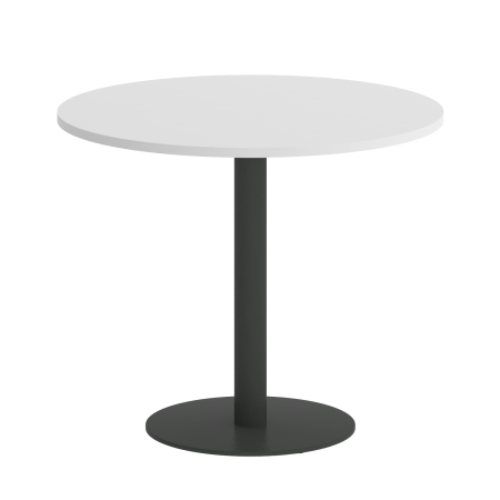 Стол круглый VR.SP-5-90.1 900x900x750 (Белый Бриллиант/Антрацит Металл)