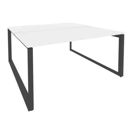 Рабочая станция на О-образном м/к Onix O.MO-D.RS-2.4.8 1580x1635x750 (Белый Бриллиант/Черный металл)