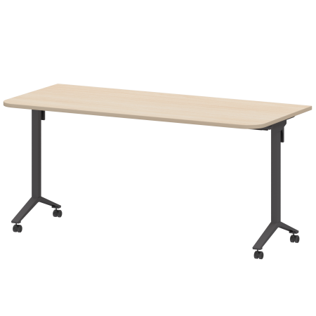 Стол мобильный складной радиусный Моби МБ22-160.70Р 1600x700x750 (Бук/Антрацит)