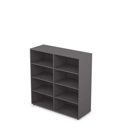 10Ш.018 Стеллаж Quadro (1200x434x1226) (Graphit matt)