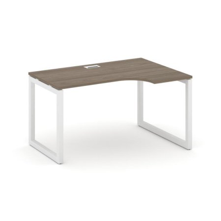 Стол рабочий эргономичный SN-5O.SPA-001(R) (1380х600/980х750) (Вяз Благородный/Металл Белый)