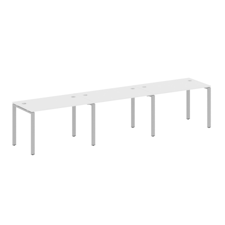 Рабочая станция на 3 раб. места Metal System Style БП.СМ-3.2 3600x720x750 (Белый/Серый металл)